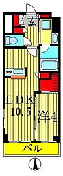 プロスペクト恩賜公園 1LDKの間取図画像