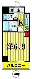 HF亀戸レジデンス 1Kの間取図画像