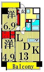 サクラレジデンス 2LDKの間取図画像