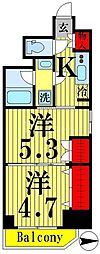 ルフレプレミアム押上 2Kの間取図画像