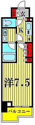 ルーブル住吉弐番館 1Kの間取図画像