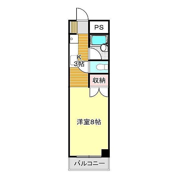 グレース綾羅木 202｜山口県下関市綾羅木本町2丁目(賃貸マンション1K・2階・26.10㎡)の写真 その2