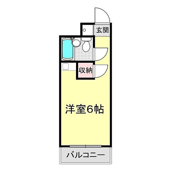 東京アーストンマンションNo.1 307｜山口県下関市一の宮町1丁目(賃貸アパート1R・3階・20.00㎡)の写真 その2