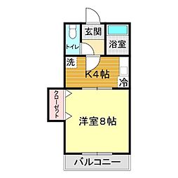 間取図画像 1K