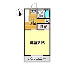 サニーハイツ 201 ｜ 山口県下関市伊倉町2丁目7-1（賃貸アパート1K・2階・23.14㎡） その2