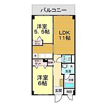 山口県下関市清末鞍馬3丁目4-5（賃貸マンション2LDK・2階・55.00㎡） その2