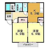 山口県下関市一の宮町5丁目12-29（賃貸アパート2K・2階・42.98㎡） その2