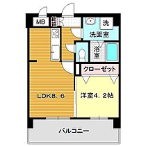 ラ・クラセーヴァ長府 301 ｜ 山口県下関市長府江下町2-22（賃貸マンション1LDK・3階・34.40㎡） その2