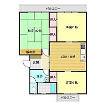 コーポラス外輪崎 402 ｜ 山口県下関市武久町1丁目3-1（賃貸マンション3LDK・4階・80.53㎡） その2