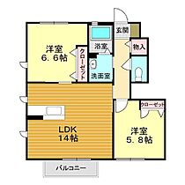 山口県下関市川中豊町5丁目9番11号（賃貸アパート2LDK・1階・58.54㎡） その2