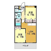 山口県下関市豊浦町大字吉永1826（賃貸アパート2LDK・2階・51.30㎡） その2