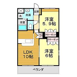 間取図画像 2LDK