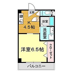 間取図画像 1K