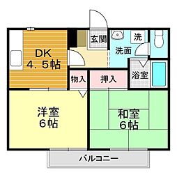 間取図画像 2DK