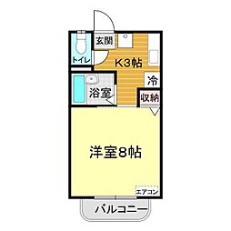 間取図画像 1K
