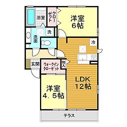 フォルトゥーナ 2LDKの間取図画像