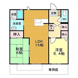 シャーメゾン長府黒門 2LDKの間取図画像