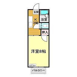 Y・VIP 1Kの間取図画像