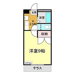 レオパレス長府 1Kの間取図画像