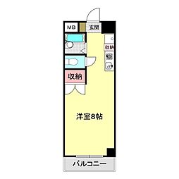 サンライズ一の宮 ワンルームの間取図画像