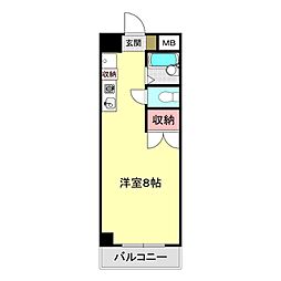 サンライズ一の宮 ワンルームの間取図画像