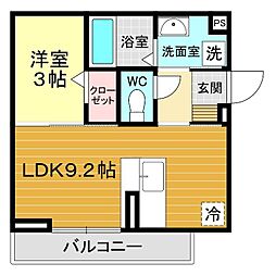 レジデンス健光 1LDKの間取図画像