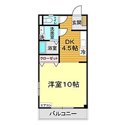 メゾンアマリリス 1DKの間取図画像
