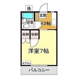 シーサイド吉見 1Kの間取図画像