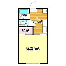 生野ハイライフマンション 1Kの間取図画像