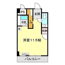 ハイクレスト山の田 1Kの間取図画像