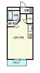 アピア1 ワンルームの間取図画像