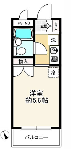 間取り セザール立川Ｂ館 1階/-