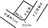 区画図：【土地形状図】南西側幅員約7.3mの公道に約9m、南東側幅員約7.2mの公道に約10m接します。