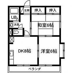 ドルミ325 2DKの間取図画像