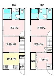 リーフデ堀 2階5DKの間取り