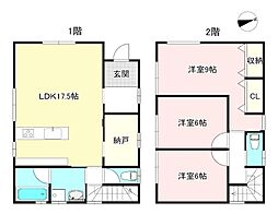 荒河貸家B 3LDKの間取り