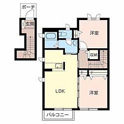 カサエクセレンテ1 2LDKの間取図画像
