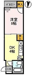 プチマンションむるぶ 1Kの間取図画像