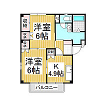 デューク・S  ｜ 長野県千曲市大字中（賃貸アパート2K・2階・43.47㎡） その2