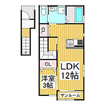 仮）千曲市雨宮アパート　B棟  ｜ 長野県千曲市大字雨宮（賃貸アパート1LDK・2階・42.64㎡） その2