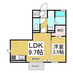 Ｖｉｌｌａｇｅ丹波島 1階1LDKの間取り