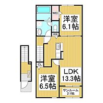 長野県長野市松代町松代（賃貸アパート2LDK・2階・63.03㎡） その2