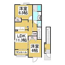 長野県長野市松代町松代（賃貸アパート2LDK・2階・60.95㎡） その2