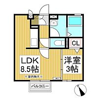 フォルティーノしののいII  ｜ 長野県長野市篠ノ井布施高田（賃貸アパート1LDK・2階・30.13㎡） その2