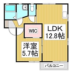 ハイム・シェーネスB 1LDKの間取図画像