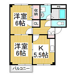 アイムK.I.DB 2Kの間取図画像