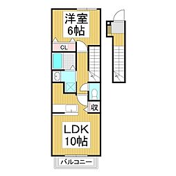 チアーズ 1LDKの間取図画像