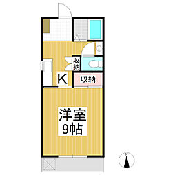 アップルコーポA 1Kの間取図画像