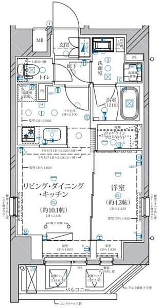 ディアレイシャス赤羽 603｜東京都北区赤羽1丁目(賃貸マンション1LDK・6階・36.80㎡)の写真 その2