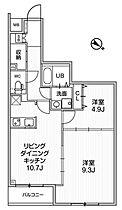 ジェノヴィア板橋本町IIIスカイガーデン 401 ｜ 東京都板橋区宮本町（賃貸マンション2LDK・4階・56.39㎡） その2